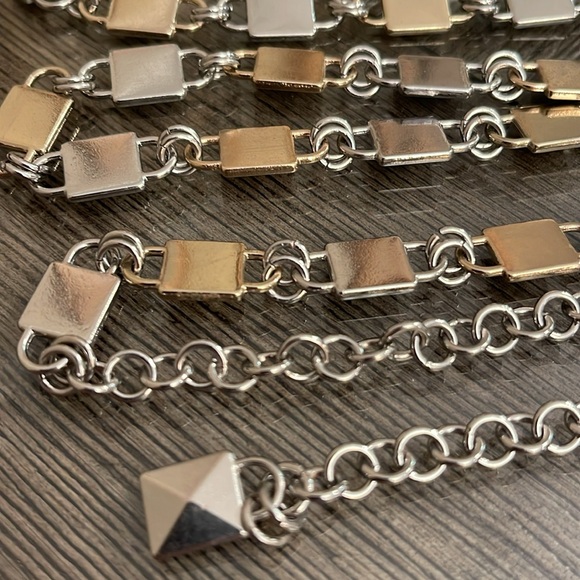 CHAPS Two-tone Stud Metal Chain Belt - Picture 11 of 15